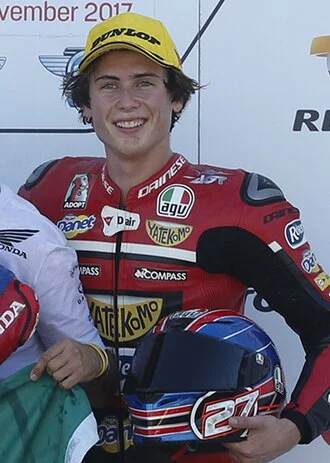 Joe Roberts (motorcyclist) height profile photo