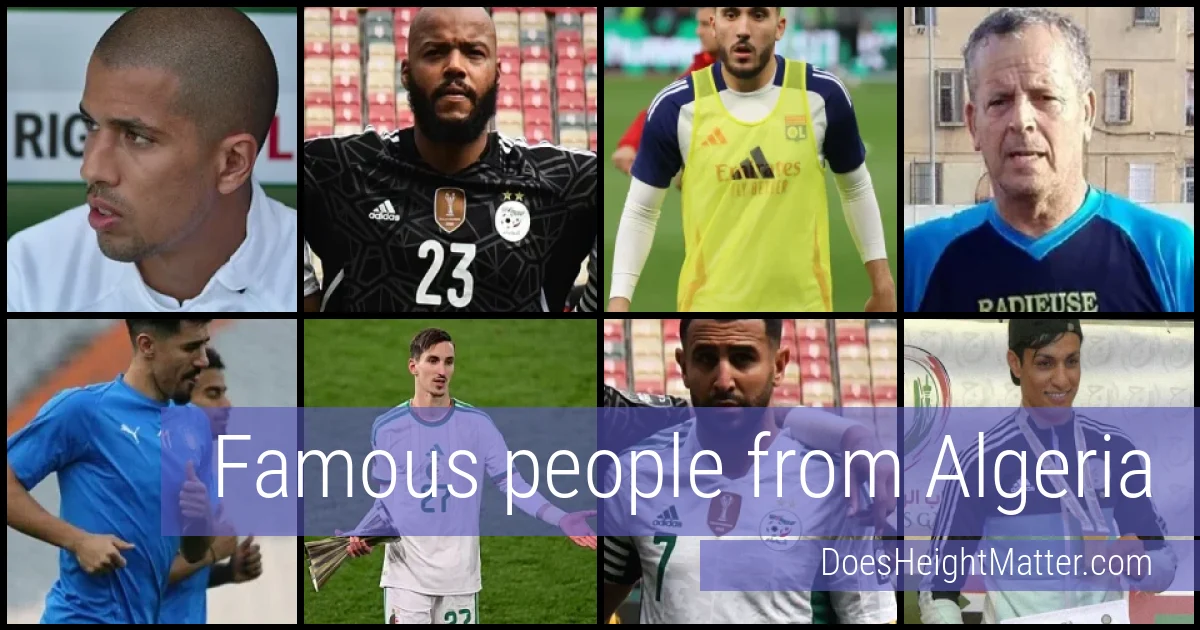 Famous people and average height in Algeria