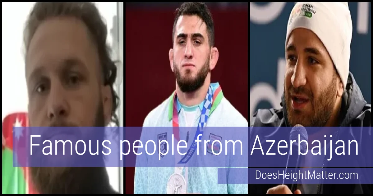 Famous people and average height in Azerbaijan