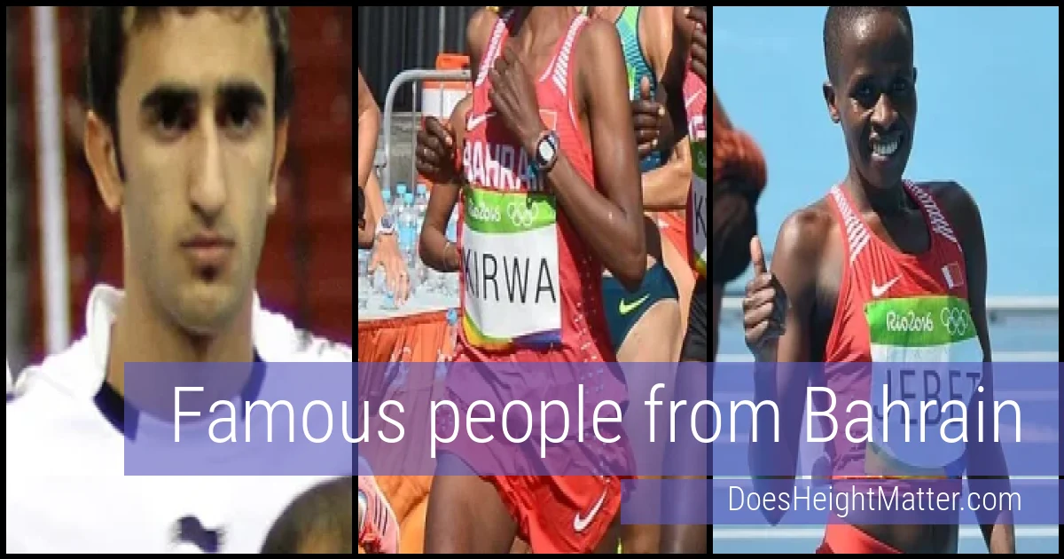 Famous people and average height in Bahrain