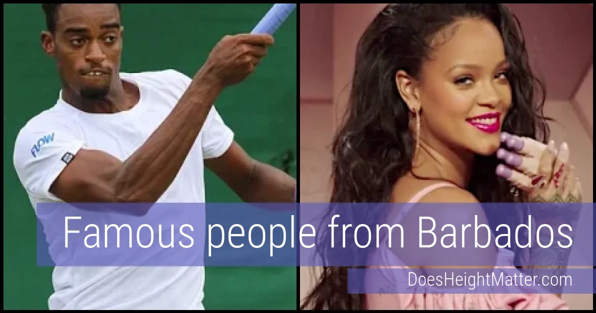 Famous people and average height in Barbados