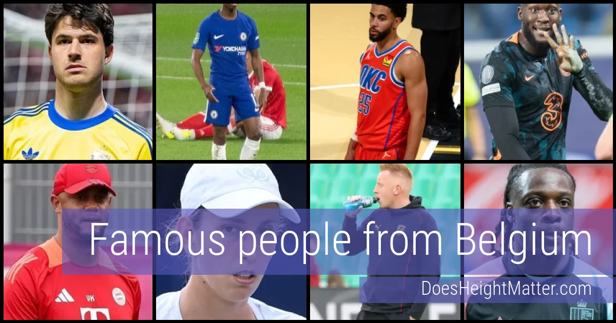 Famous people and average height in Belgium