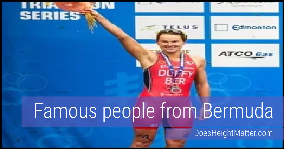 Famous people and average height in Bermuda