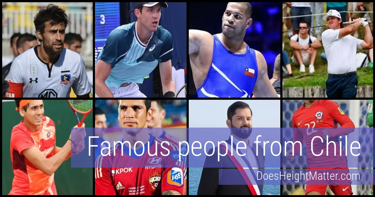 Famous people and average height in Chile