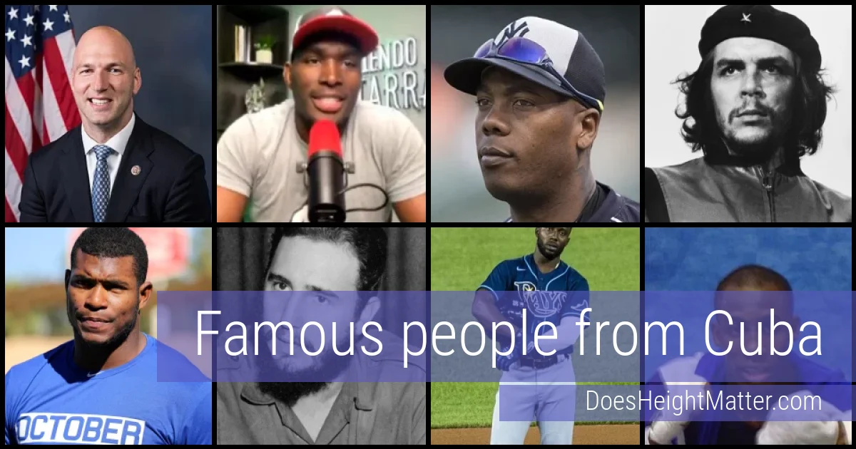 Famous people and average height in Cuba