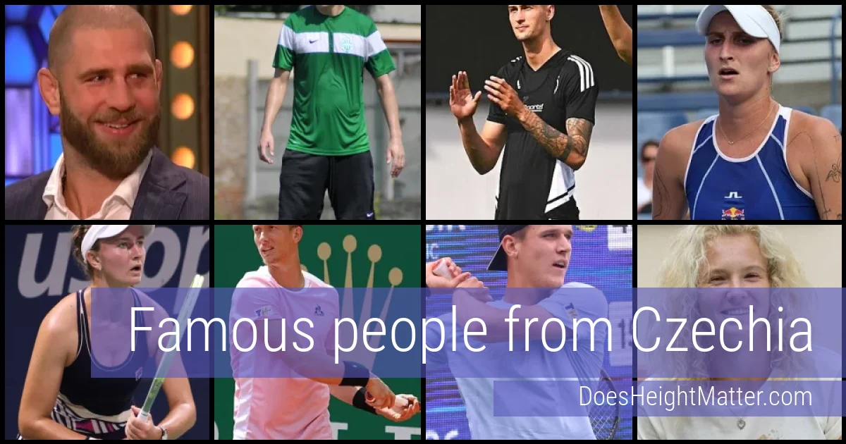 Famous people and average height in Czechia