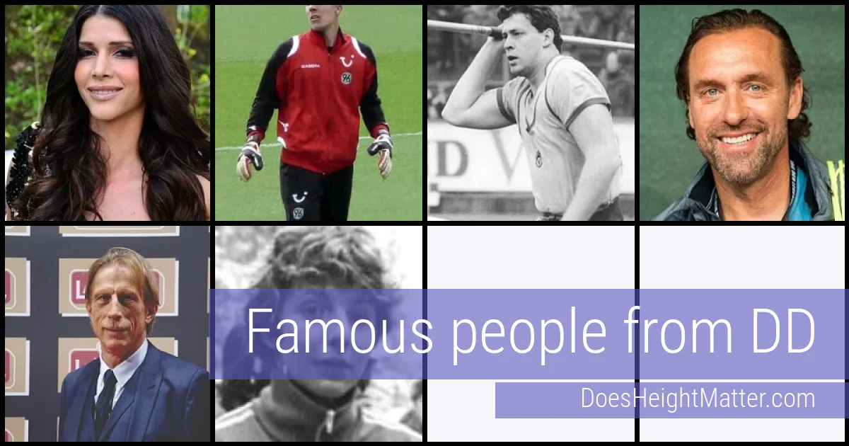 Famous people and average height in DD