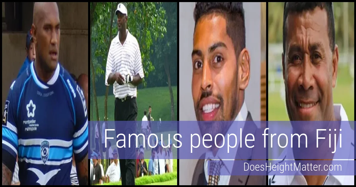 Famous people and average height in Fiji
