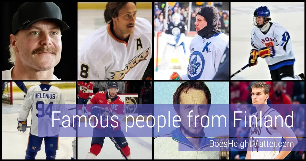 Famous people and average height in Finland