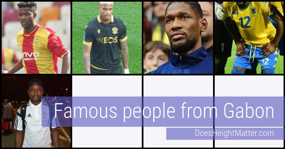 Famous people and average height in Gabon