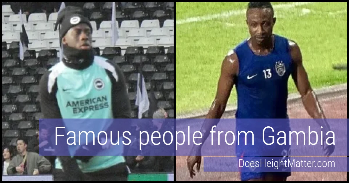 Famous people and average height in Gambia