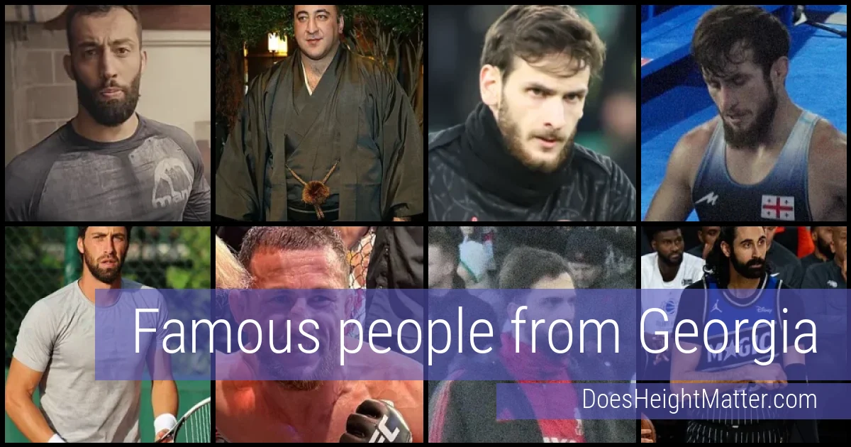 Famous people and average height in Georgia