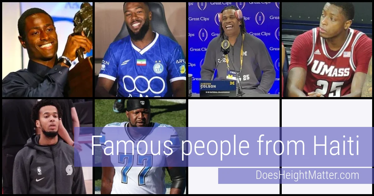Famous people and average height in Haiti