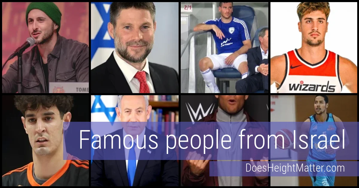 Famous people and average height in Israel