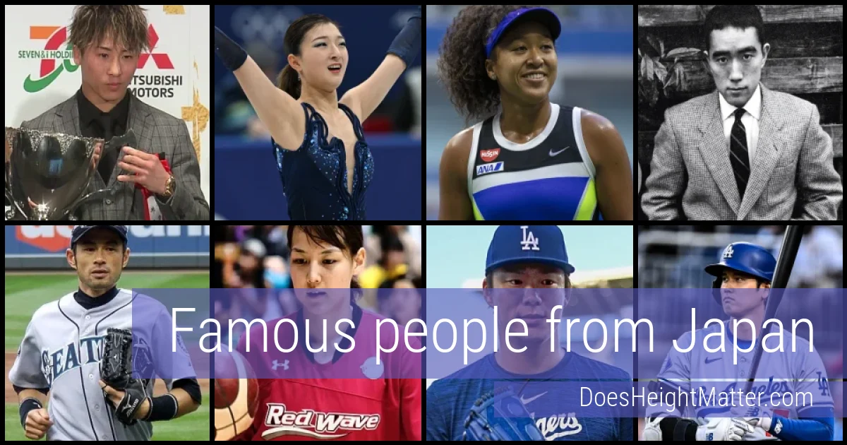 Famous people and average height in Japan