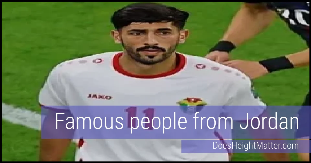 Famous people and average height in Jordan