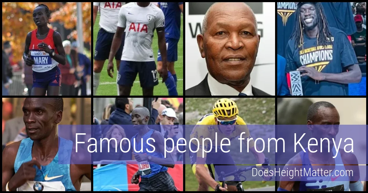 Famous people and average height in Kenya