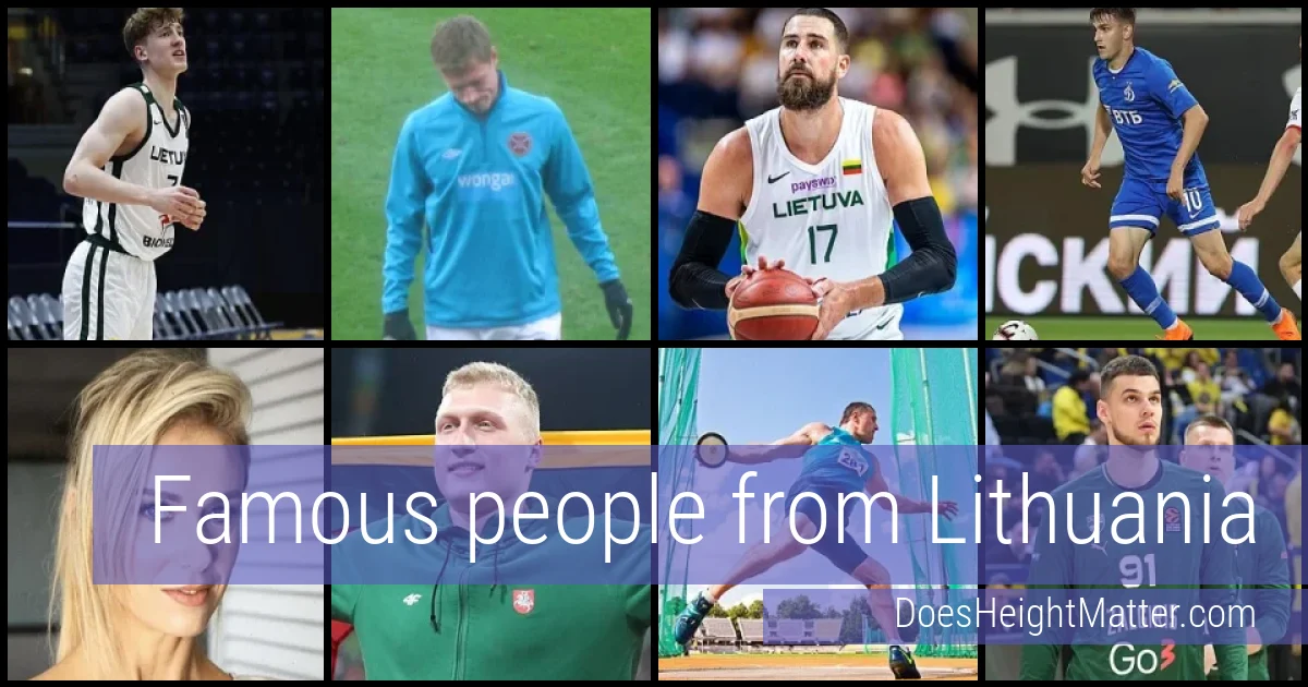 Famous people and average height in Lithuania