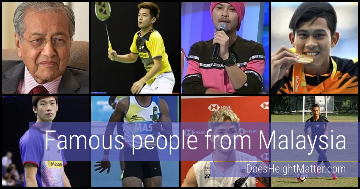 Famous people and average height in Malaysia