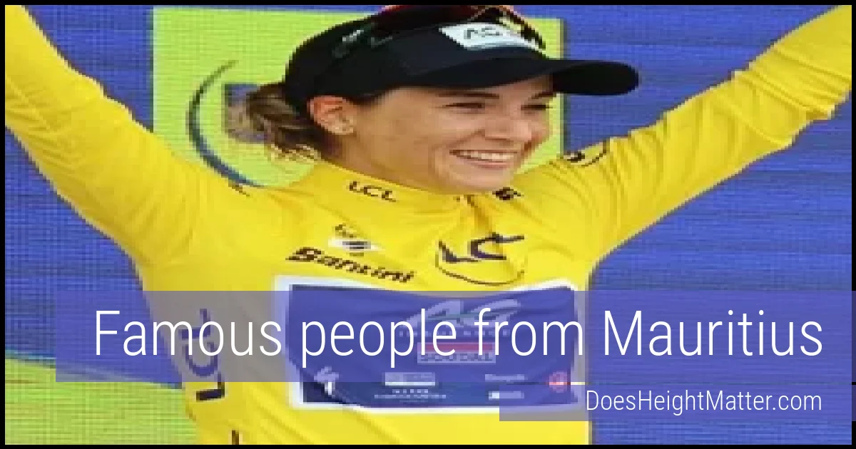 Famous people and average height in Mauritius