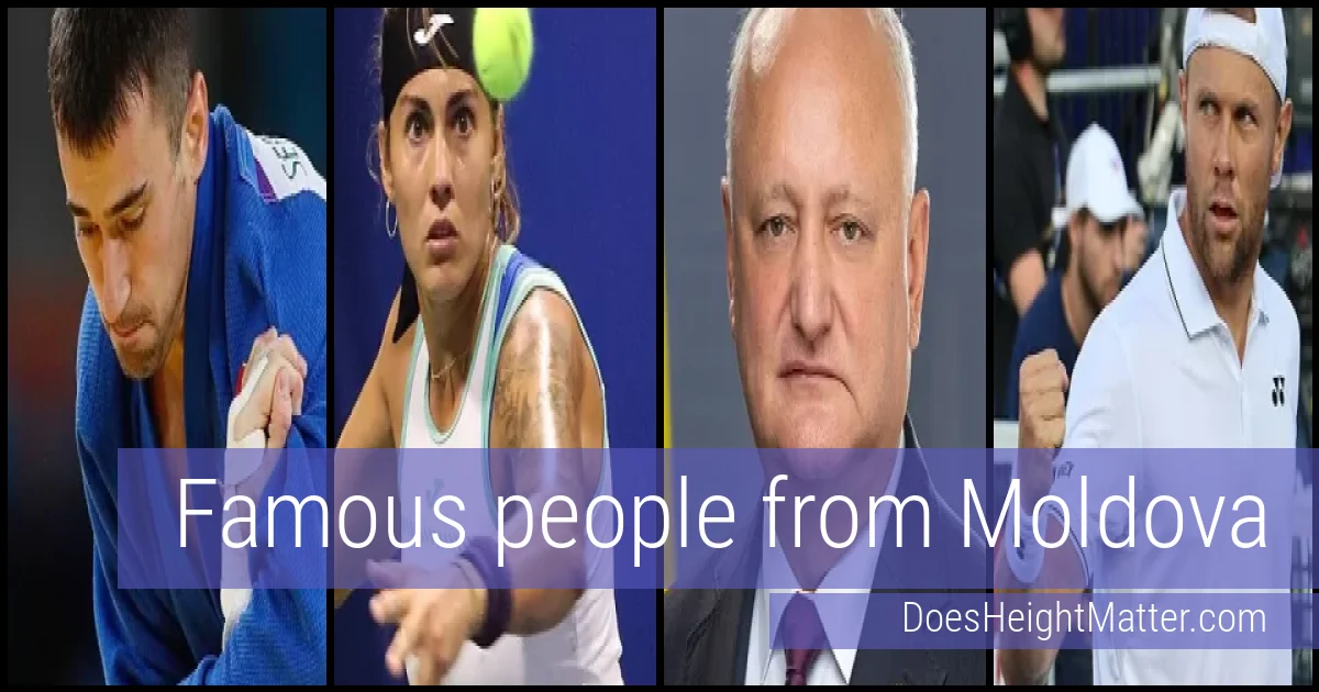 Famous people and average height in Moldova