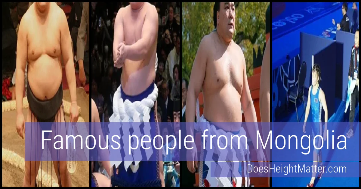 Famous people and average height in Mongolia