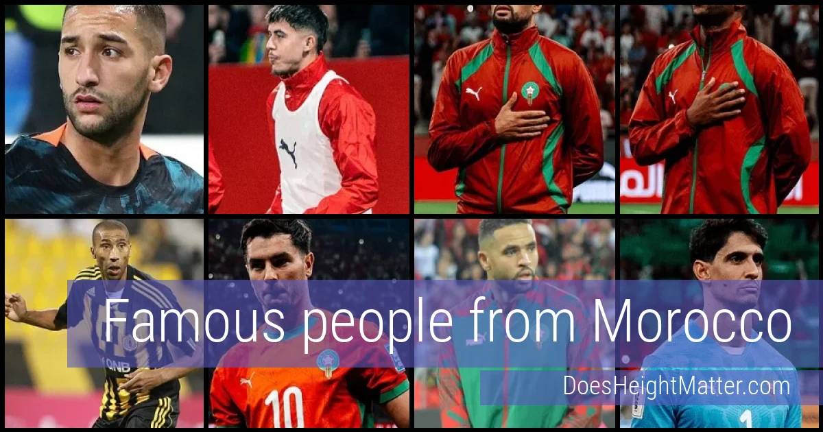 Famous people and average height in Morocco