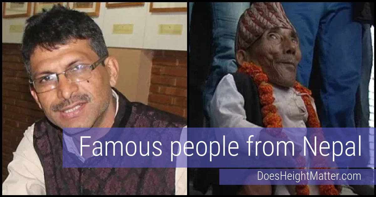 Famous people and average height in Nepal