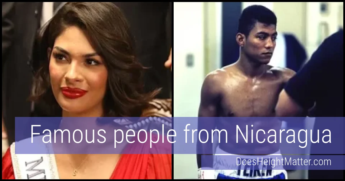 Famous people and average height in Nicaragua