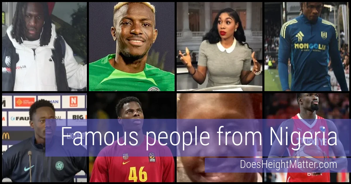 Famous people and average height in Nigeria
