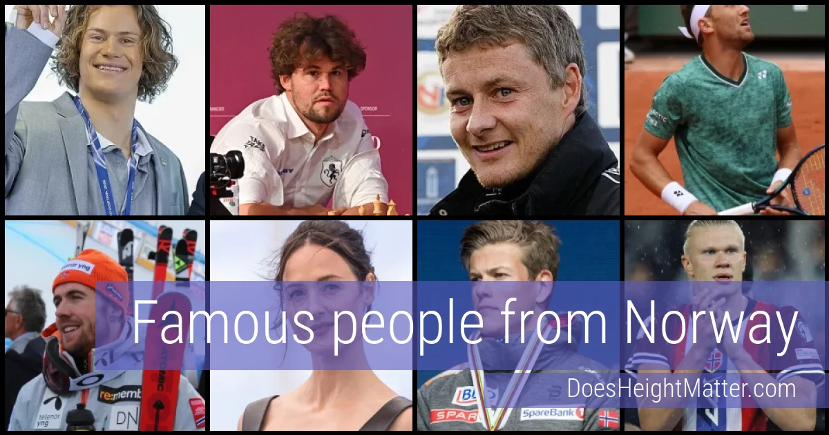 Famous people and average height in Norway