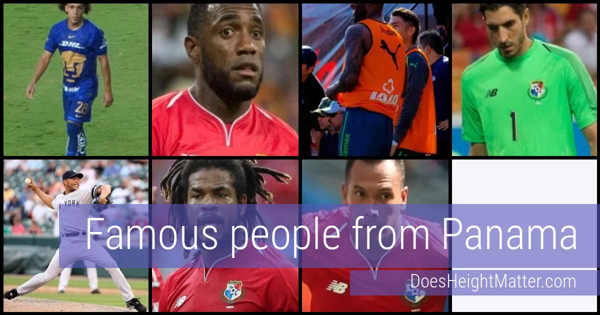 Famous people and average height in Panama