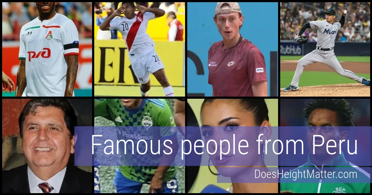 Famous people and average height in Peru