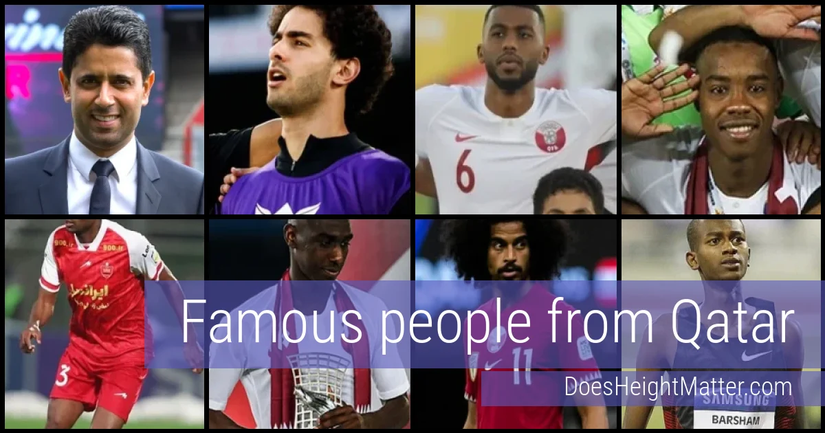 Famous people and average height in Qatar