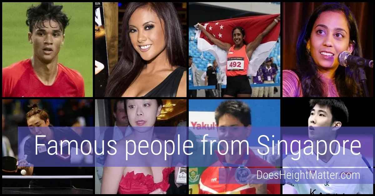 Famous people and average height in Singapore