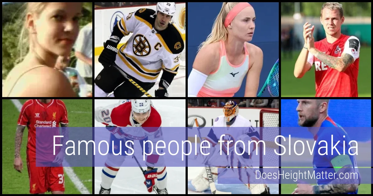 Famous people and average height in Slovakia