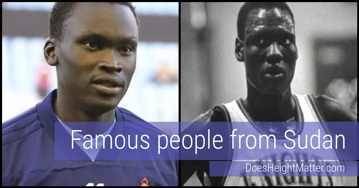 Famous people and average height in Sudan