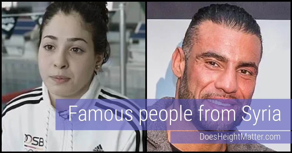 Famous people and average height in Syria