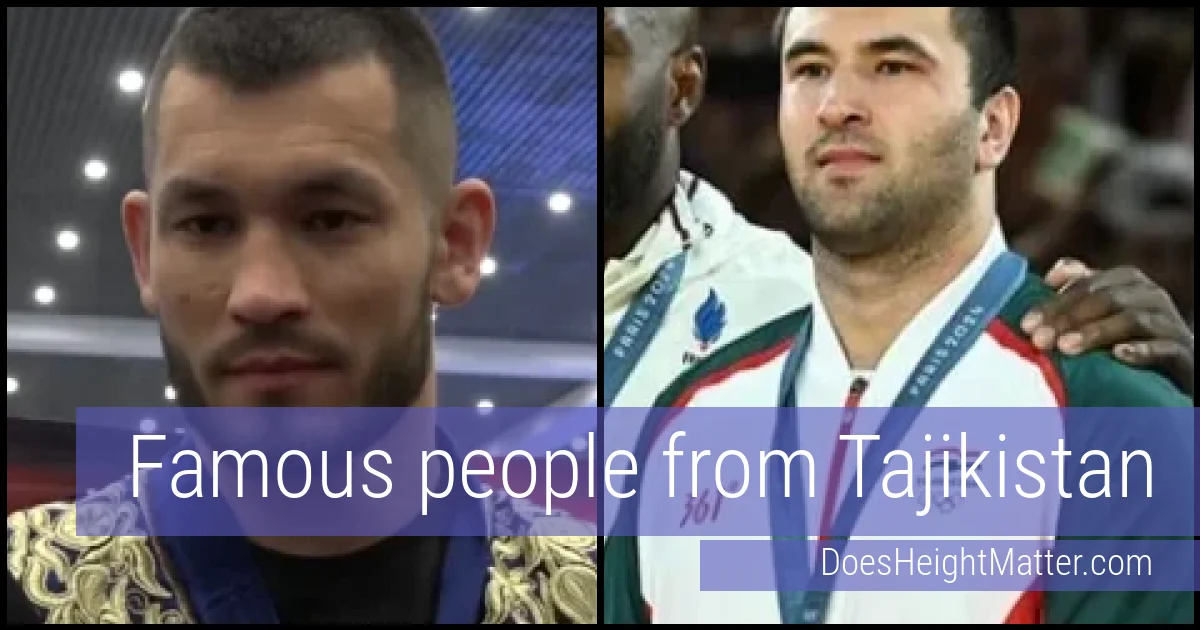 Famous people and average height in Tajikistan