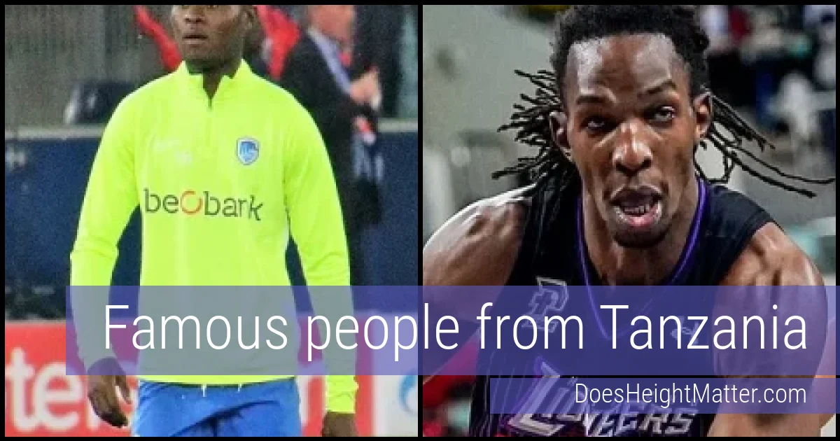 Famous people and average height in Tanzania