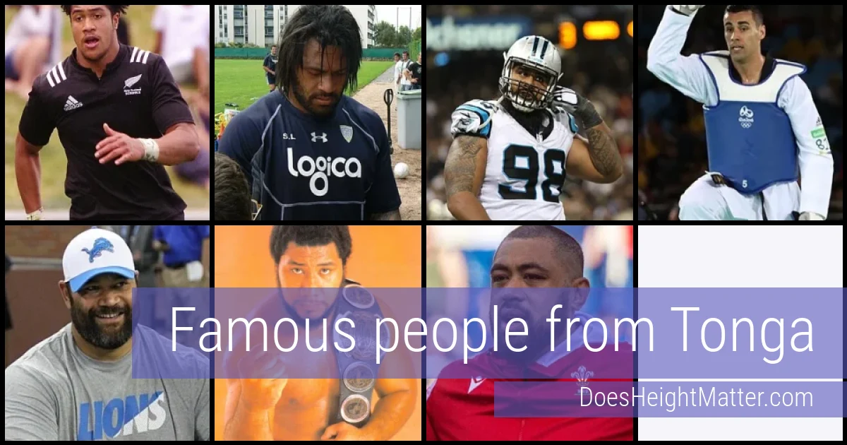 Famous people and average height in Tonga