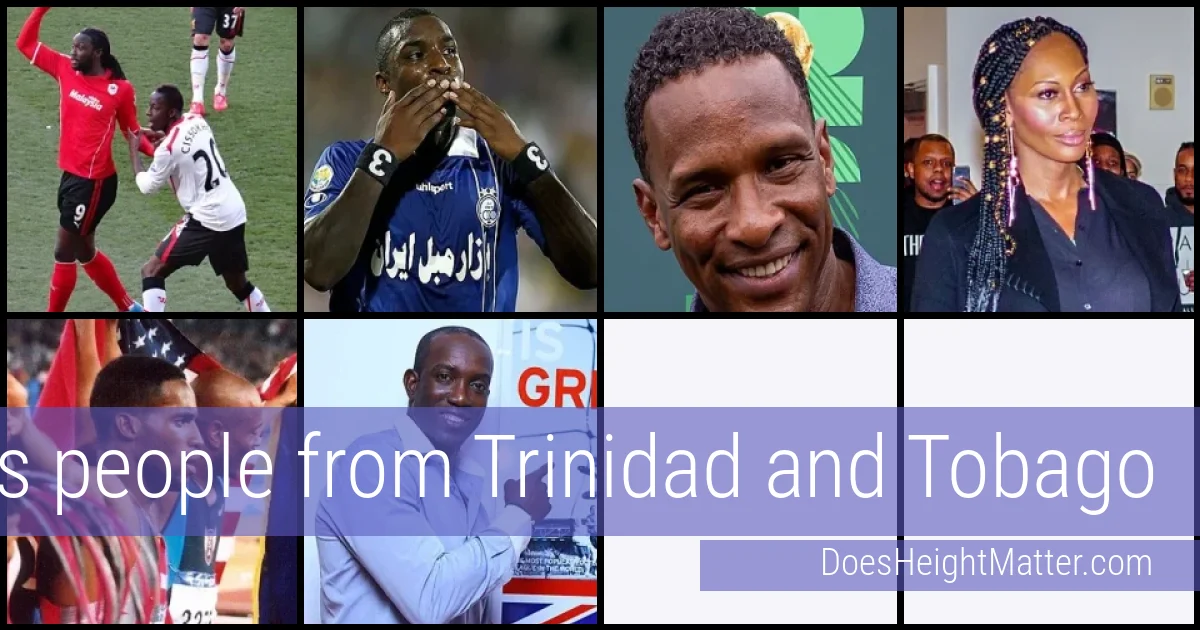 Famous people and average height in Trinidad and Tobago