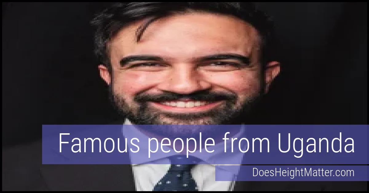 Famous people and average height in Uganda