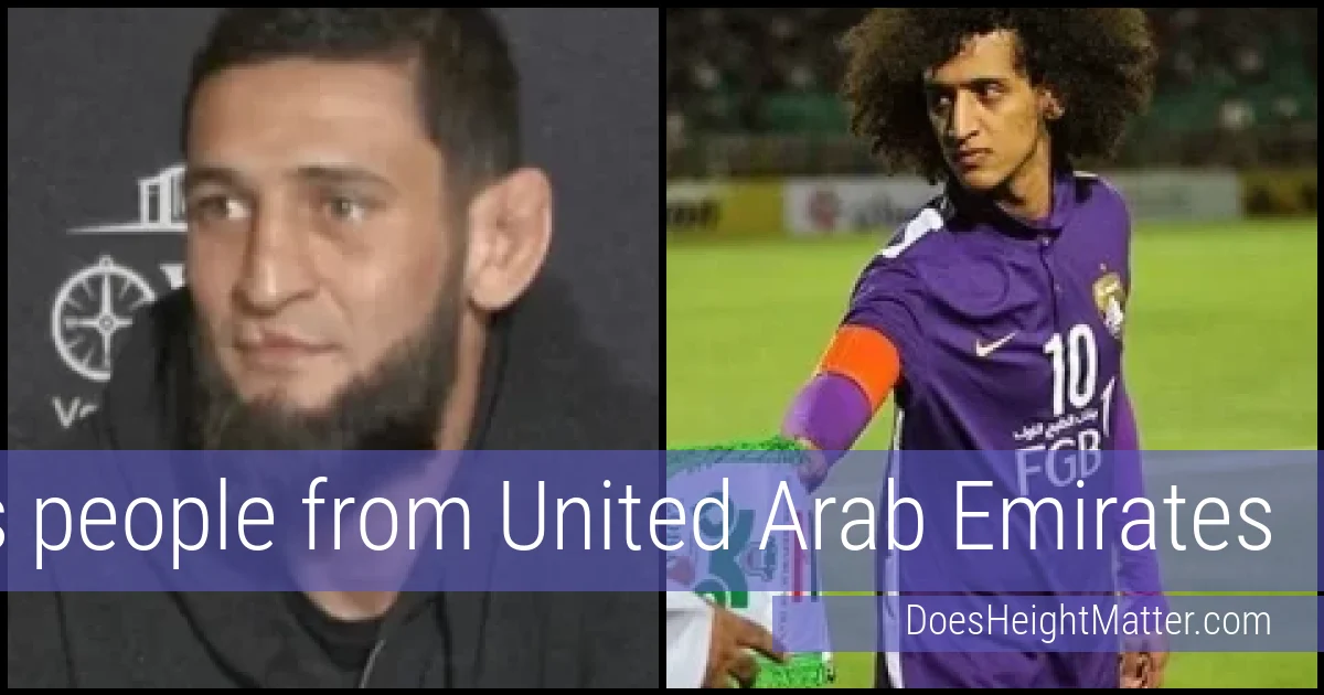 Famous people and average height in United Arab Emirates