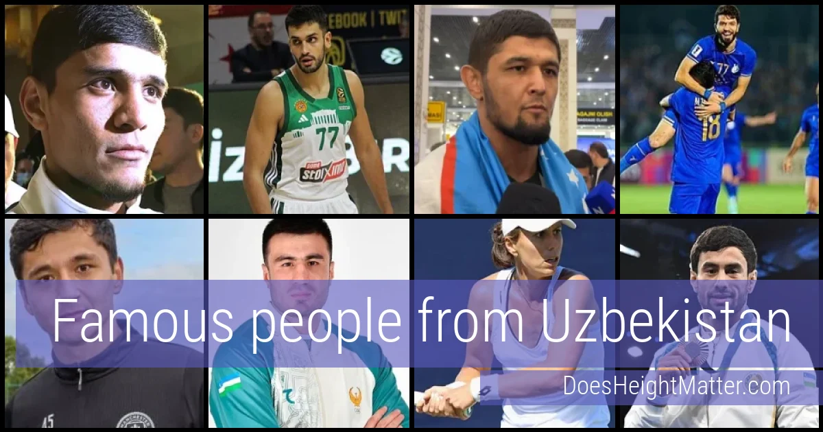 Famous people and average height in Uzbekistan