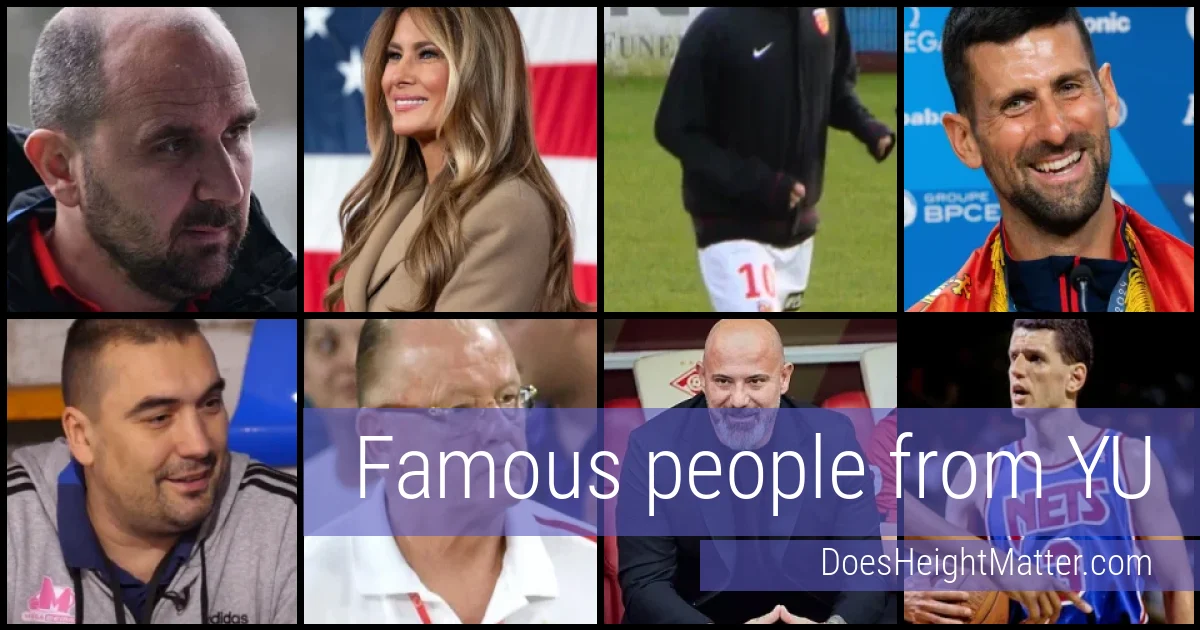 Famous people and average height in YU