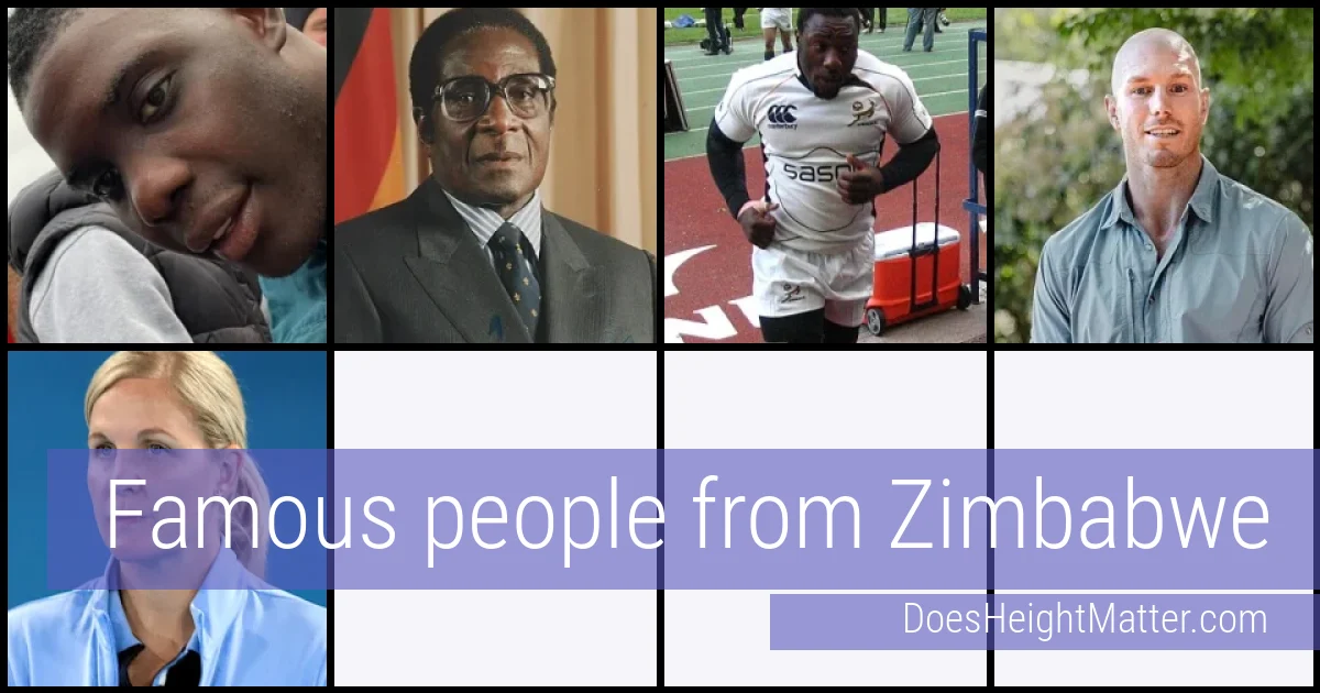 Famous people and average height in Zimbabwe