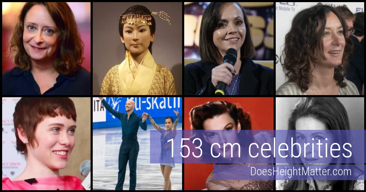 153 cm Celebrities and Famous People