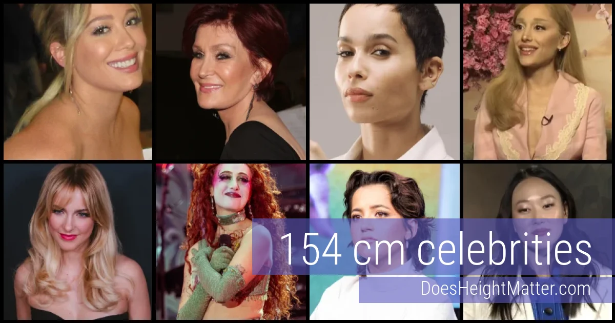 154 cm Celebrities and Famous People