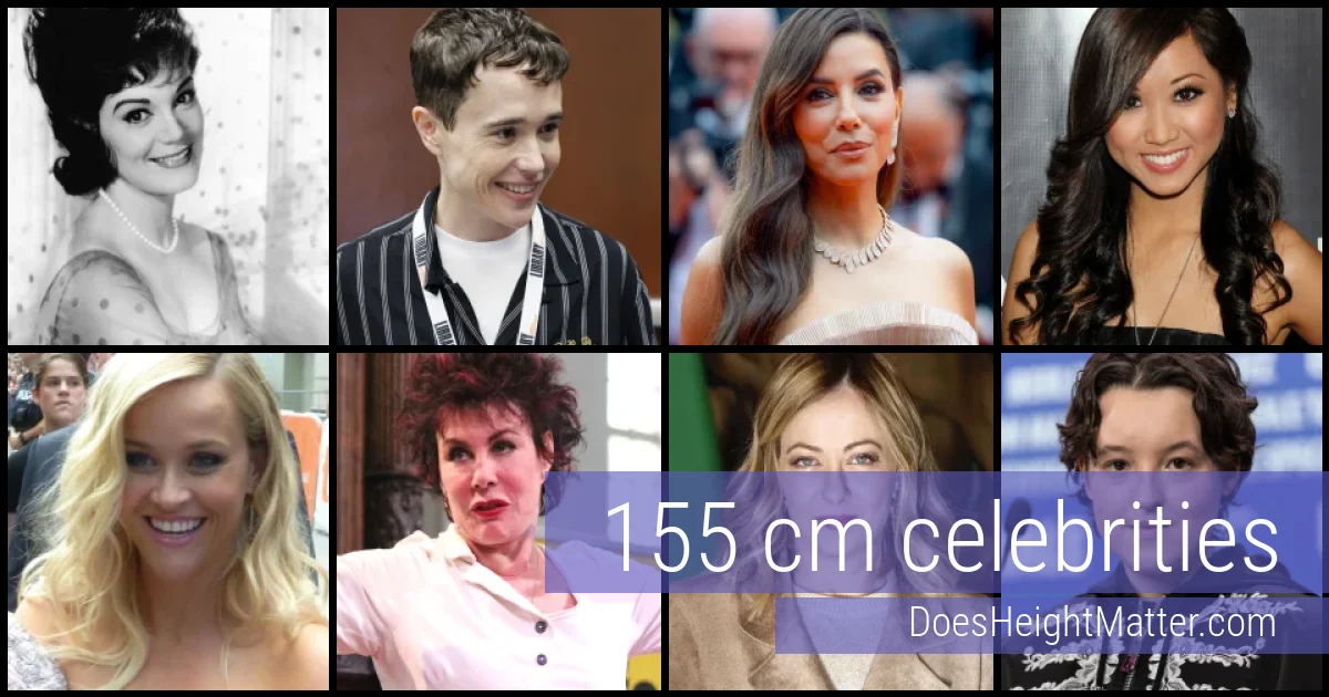 155 cm Celebrities and Famous People